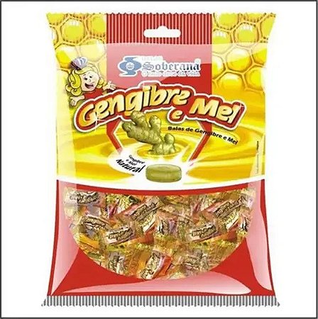 Bala Gengibre e Mel 600g