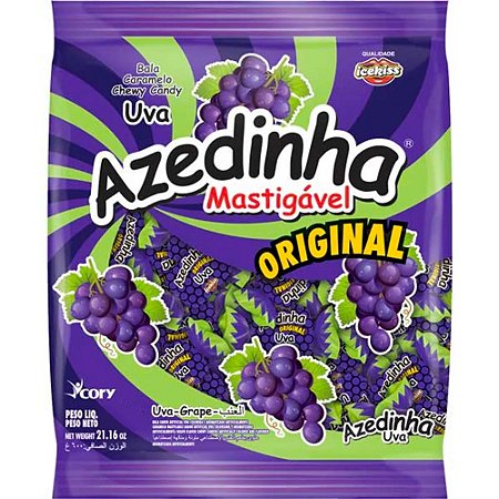 Bala Azedinha Mastigável Uva 500g