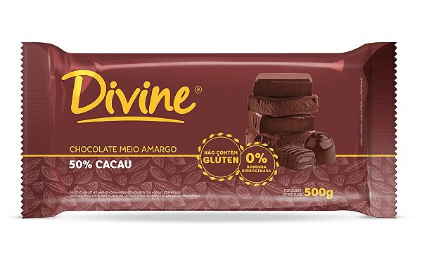 Chocolate Meio Amargo 50% Cacau 500g