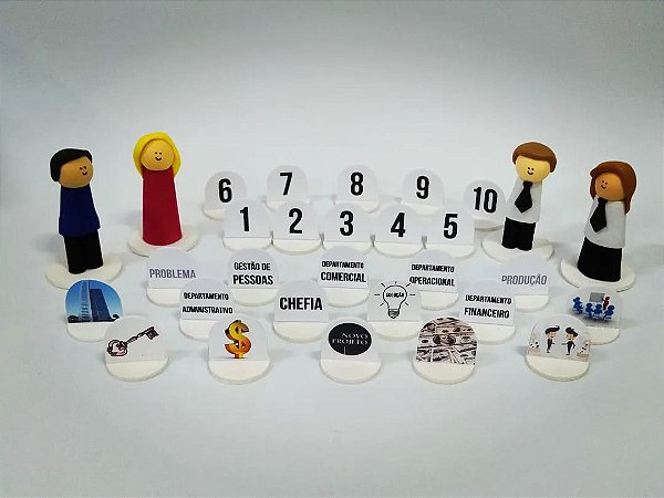 Bonecos para Constelação Familiar na água e na mesa Empresarial com 30 peças - EVA