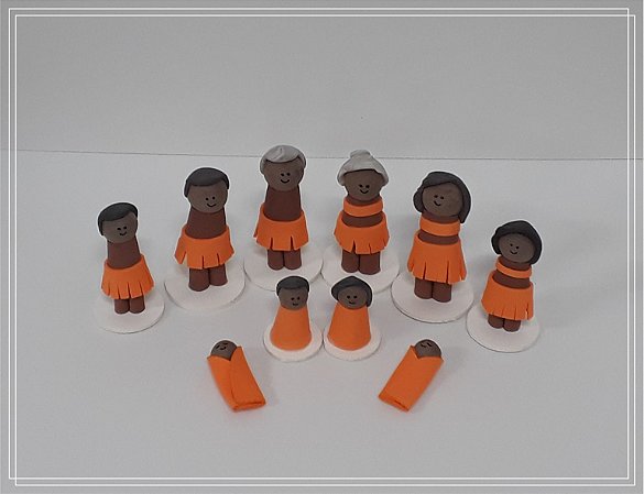 Bonecos para Constelação Familiar na água e na mesa com 10 peças - EVA - Família 5