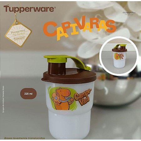 Tupperware Copo Colors com Bico Capivaras 225ml