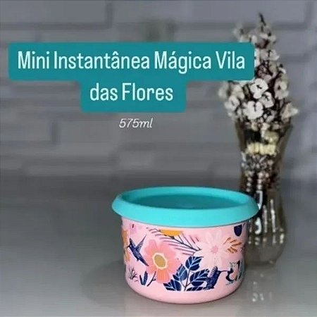 Tupperware Mini Instantânea Slim Mágica Vila das Flores 575ml Rosa