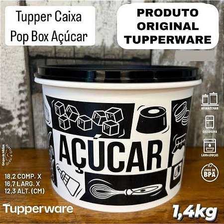 Tupperware Caixa Açúcar Pop Box PB 1,4 kg