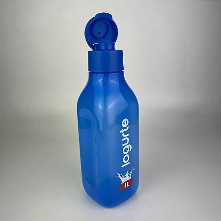 Garrafa Tupperware Eco Tupper Quadrada Plus 1 litro Iogurte Colecionável