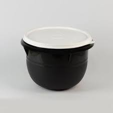 Tupperware Tigela Batedeira 1 litro Preta tampa Branca