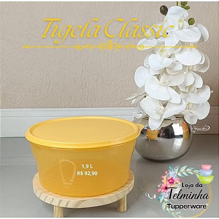 Tupperware Tigela Classic 1,9L Tampa Hermética - Raio de Sol