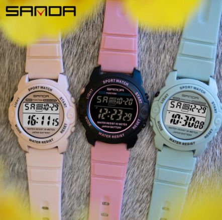 Relógio De Pulso Digital Feminino A Prova D`Agua Modelo 6003 - MVrelógios- relógios pra quem gosta de estilo e luxo