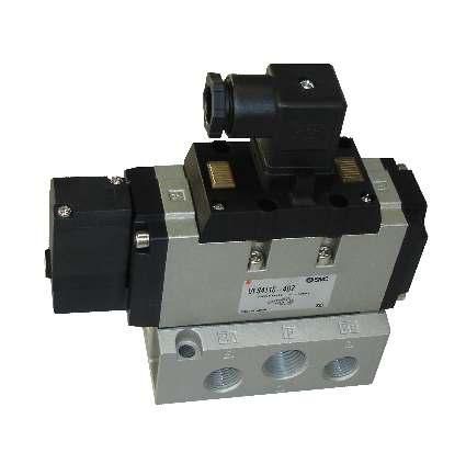 VFS4110-5DZ-04  VALVULA DIRECIONAL COM VEDACAO METALICA 5/2 VIAS SIMPLES SOLENOIDE 24 VCC ROSCA 1/2 - SERIE VFS                    NCM :  84818092