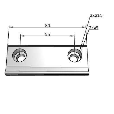 MY-S50A  SUPORTE LATERAL P/ MY1                    NCM :  84129090