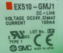 EX510-GMJ1 UNIDADE DE INTERFACE SERIAL SERIE EX SMC                    NCM :  85176294