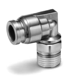 KQG2L07-N02S  CONEXAO INSTANTANEA EM L DE INOX PARA TUBO 1/4  EXTERNO  ROSCA 1/4 COM TEFLON - SERIE KFG         NCM :  73072200