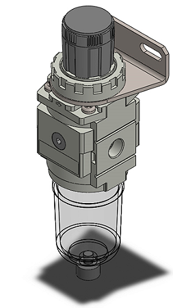 AW30-F03B-D  FILTRO REGULADOR SEM MANOMETRO ROSCA 3/8 DRENO SEMI AUTOMATICO SMC- SERIE AW-D         NCM :  84811000