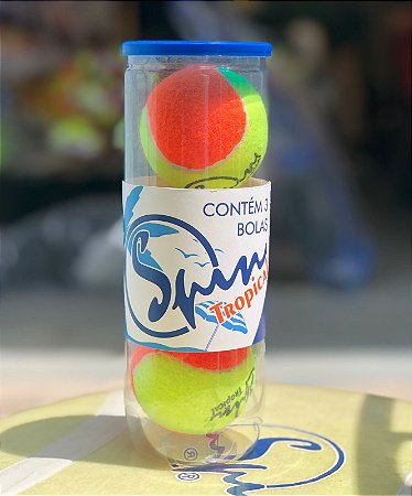 Tubo com 3 bolas de beach tennis SPINTropical