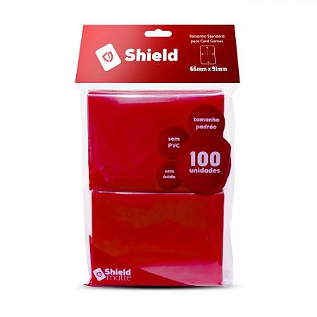 Central Shield - Matte: Vermelho