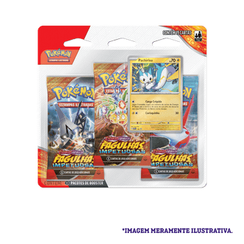 Pokémon TCG Blister Triplo:  PACHIRISU Fagulhas Impetuosas Escarlate e Violeta Scarlet and Violet - EV8