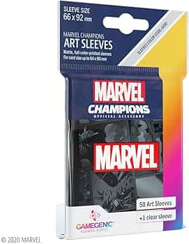 Gamegenic Marvel Champions Sleeves Marvel (Preto)