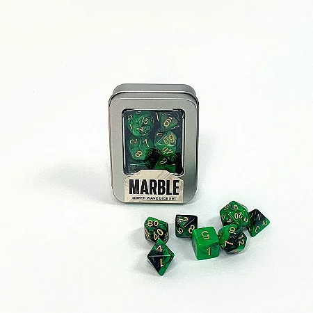 Kit de Dados: Marble - Green Wave