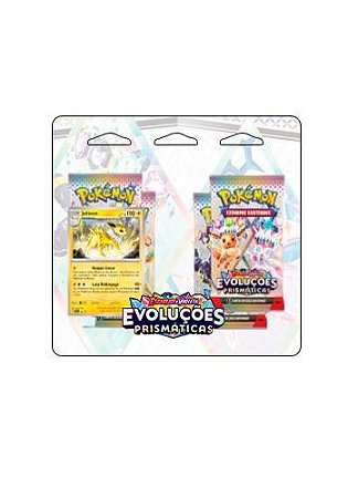 Pokémon TCG Blister Quádruplo: JOLTEON EVOLUÇÕES PRISMÁTICAS Escarlate e Violeta Scarlet and Violet - EV8.5