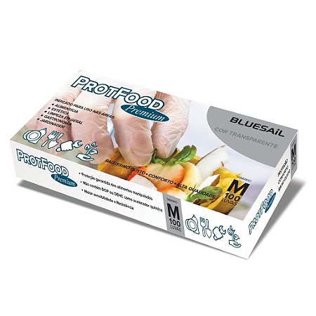 LUVA TERMOPLAST. TRANSP PROTFOOD C/100