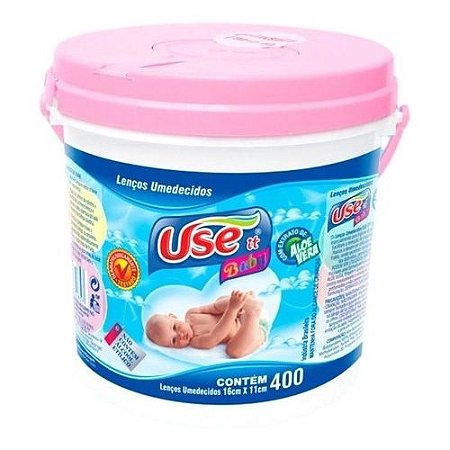LENÇO UMEDECIDO USE BALDE ROSA 400UND
