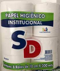 PAPEL HIGIENICO INSTITUCIONAL 8X300 SD BRANCO