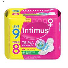 ABSORVENTE INTIMUS GEL COM ABA LEVE 9 PAGUE 8