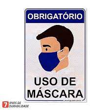 PLACA SINALIZADORA USO DE MASCARA