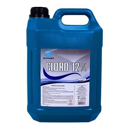 HIPOCLORITO DE SÓDIO 12% GOPABO 5LTS