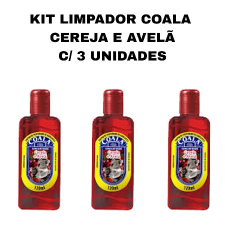 KIT 3 LIMPADORES PERFUMADOS COALA CEREJA E AVELÃ 120ML