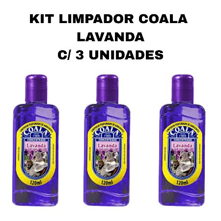 KIT 3 LIMPADORES PERFUMADOS COALA LAVANDA 120ML