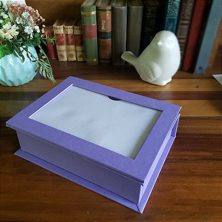 Caixa Porta Retrato com 6 Corações de Origami