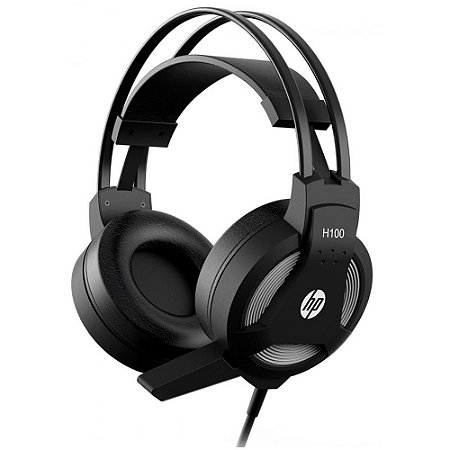 Headset Gamer HP H100 Stereo 2 P2 3.5mm Driver 50mm Preto