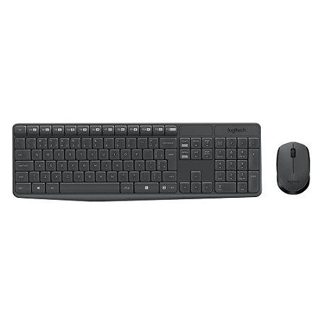 KIT Teclado e Mouse S/fio Mk235 Preto Logitech