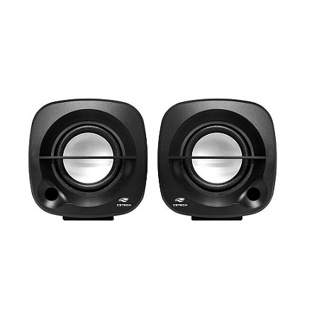 Caixa de Som Portátil C3Tech Sp-303bk, 3W, Speaker 2.0, P2 3,5mm, Preto
