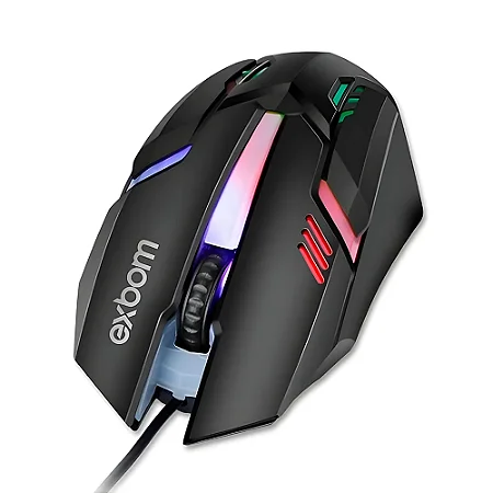 Mouse Gamer Exbom Ms-62, USB, 1200 Dpi, RGB