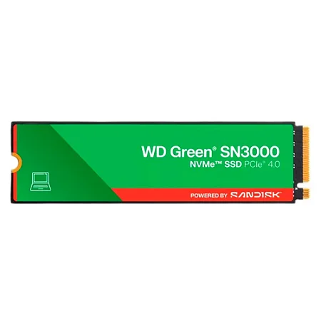 SSD WD NVME GREEN, Leitura 5000 MB/s e Gravação 4100 MB/s - WDS500G4G0E 500GB
