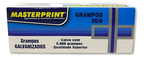 Grampos Galvanizados 26/6 Masterprint