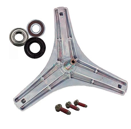 Eixo Tripe Lava E Seca LG +kit Rolamentos + Parafusos Wd1403 Wd148 Wd1409 Original