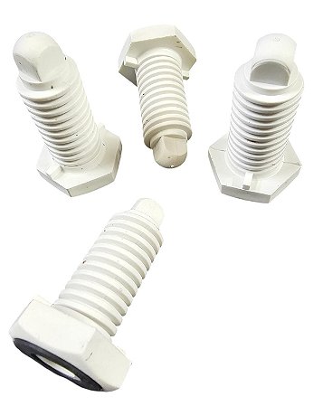 Kit Pé Nivelador Parafuso Lavadora Electrolux (67490030)