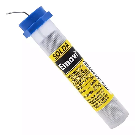 Estanho Para Solda - 25 Gramas - Tubo - 63x37 - Diametro 1mm 110v/220v