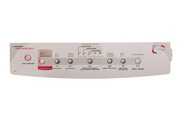 Painel Decorativo Lavadora Brastemp BWT08A (Compatível)