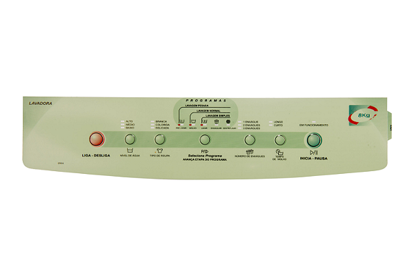 Painel Decorativo Lavadora Brastemp BWF08A (Compatível)