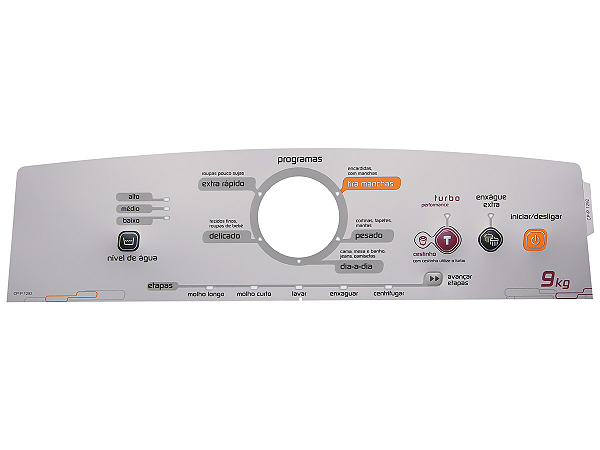 Painel Decorativo Lavadora Brastemp BWL09B (Compatível)