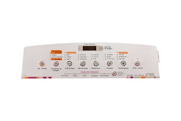 Painel Decorativo Lavadora Brastemp BWH09B (Compatível )