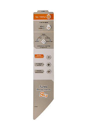 Painel Decorativo Lavadora Brastemp BWF09A (Compatível)