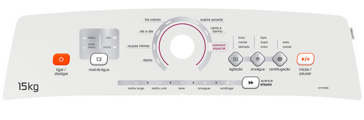 Painel Decorativo Lavadora Brastemp BWS15 (Compattível)