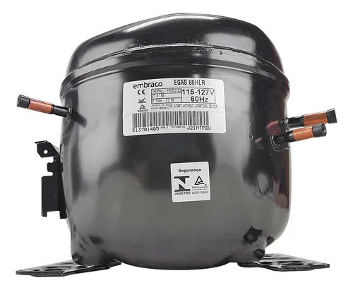 Compressor Embraco 1/4hp+ Egas80hlr R134a 110v novo LOTE 6 meses garantia