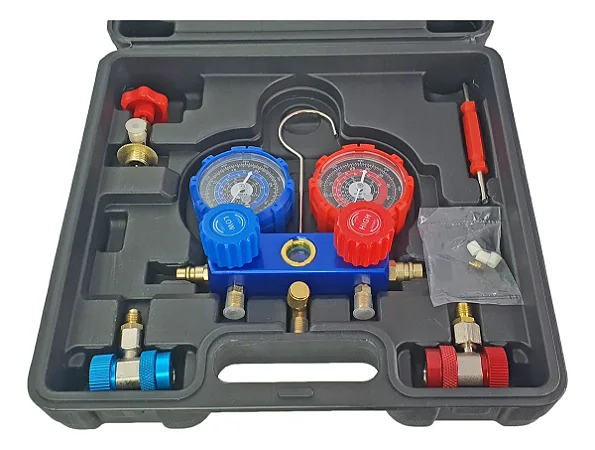 Manifold Para Ar Condicionado Carro R134a + Engate Rápido