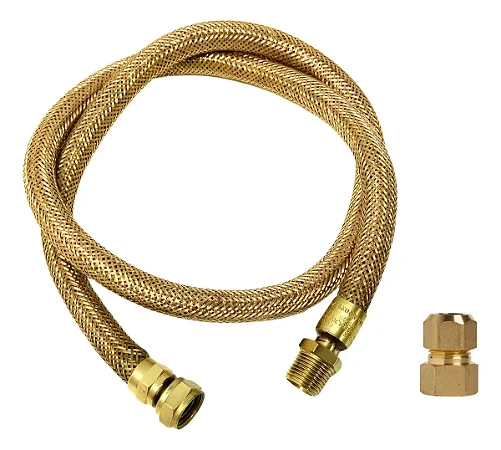 Mangueira Flexível Gás Gn Encanado 1,20mt Cobre + Adaptador